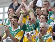 29 May 2005; Offaly supporters cheer on their team. Bank of Ireland Leinster Senior Football Championship, Offaly v Laois, Croke Park, Dublin. Picture credit; Damien Eagers / SPORTSFILE