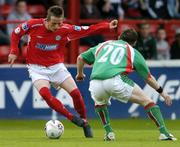 30 May 2005; Bobby Ryan, Shelbourne, in action against Joe Gamble, Cork City. eircom League, Premier Division, Shelbourne v Cork City, Tolka Park, Dublin. Picture credit; David Maher / SPORTSFILE