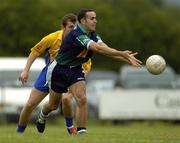 29 May 2005; James Rafter, London, in action against Gary Cox, Roscommon. Bank of Ireland Connacht Senior Football Championship, London v Roscommon, Emerald Gaelic Grounds, Ruislip, London. Picture credit; Brian Lawless / SPORTSFILE