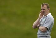 31 May 2005; Assistant coach Mark McCall looks on during Ireland rugby squad training. University of Limerick, Limerick. Picture credit; Brendan Moran / SPORTSFILE