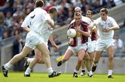 29 May 2005; Patrick Mulvihill, Westmeath, in action against Kildare players from left Karl Ennis, Gleen Ryan, Killian Brennan and Mick Wright. Bank of Ireland Leinster Senior Football Championship, Kildare v Westmeath, Croke Park, Dublin. Picture credit; Damien Eagers / SPORTSFILE