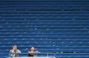 29 May 2005; Two supporters watch the game from the main stand. Bank of Ireland Munster Senior Football Championship, Tipperary v Kerry, Semple Stadium, Thurles, Co. Tipperary. Picture credit; Brendan Moran / SPORTSFILE