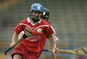 29 May 2005; Jennifer O'Leary, Cork, in action against Nicola Gavin, Galway. National Camogie League, Division 1 Final, Galway v Cork, Semple Stadium, Thurles, Co. Tipperary. Picture credit; Brendan Moran / SPORTSFILE