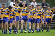 29 May 2005; The Clare players during the pre-match parade. Bank of Ireland Munster Senior Football Championship, Clare v Waterford, Cusack Park, Ennis, Co. Clare. Picture credit; Kieran Clancy / SPORTSFILE