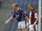29 May 2005; Gary Connaughton, Westmeath goalkeeper with team-mate John Keane. Bank of Ireland Leinster Senior Football Championship, Kildare v Westmeath, Croke Park, Dublin. Picture credit; Damien Eagers / SPORTSFILE