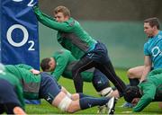 31 January 2014; Ireland's Ian Madigan during squad training ahead of their RBS Six Nations Rugby Championship match against Scotland on Sunday. Ireland Rugby Squad Training, Carton House, Maynooth, Co. Kildare. Picture credit: Matt Browne / SPORTSFILE