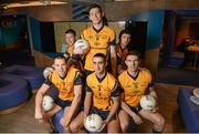 31 January 2014; Bank of Ireland is delighted to confirm it has extended its partnership with the DCU Sports Academy for a further three years to the end of June 2016. Pictured are, back row from left, Longford footballer Michael Quinn, Galway footballer Tom Flynn and Roscommon footballer Colin Compton. Front row, from left, Dublin footballer Dean Rock, Dublin footballer James McCarthy and Laois footballer Colm Begley in attendance at the renewal announcement of the Bank of Ireland sponsorship of DCU Sports Academy. Bank of Ireland Branch, DCU, Dublin. Picture credit: Barry Cregg / SPORTSFILE