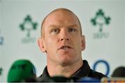 31 January 2014; Ireland captain Paul O'Connell during a press conference ahead of their RBS Six Nations Rugby Championship match against Scotland on Sunday. Ireland Rugby Press Conference, Carton House, Maynooth, Co. Kildare. Picture credit: Matt Browne / SPORTSFILE