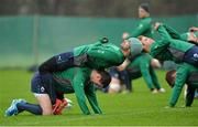 31 January 2014; Ireland's Rob Kearney and Jonathan Sexton during squad training ahead of their RBS Six Nations Rugby Championship match against Scotland on Sunday. Ireland Rugby Squad Training, Carton House, Maynooth, Co. Kildare. Picture credit: Matt Browne / SPORTSFILE
