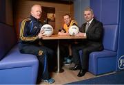31 January 2014; Bank of Ireland is delighted to confirm it has extended its partnership with the DCU Sports Academy for a further three years to the end of June 2016. Pictured are, from left, Michael Kennedy, Director of DCU GAA Academy, Dublin footballer Dean Rock and Gabriel Bannigan, Regional Manager, Dublin, Bank of Ireland, in attendance at the renewal announcement of the Bank of Ireland sponsorship of DCU Sports Academy. Bank of Ireland Branch, DCU, Dublin Picture credit: Barry Cregg / SPORTSFILE