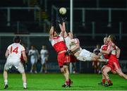 1 February 2014; Fergal Doherty, Derry, contests a high ball with Colm Cavanagh, Tyrone. Allianz Football League Division 1 Round 1, Derry v Tyrone, Celtic Park, Derry. Picture credit: Oliver McVeigh / SPORTSFILE