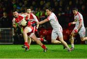 1 February 2014; Mark Lynch, Derry, in action against Mattie Donnelly, Tyrone. Allianz Football League Division 1 Round 1, Derry v Tyrone, Celtic Park, Derry. Picture credit: Oliver McVeigh / SPORTSFILE