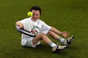 30 May 2005; Nine year old Maurice Joy, from the host club, pictured at the announcement that SPAR is to sponsor this year's Irish National Tennis Championships at Donnybrook Lawn Tennis Club. This picture is taken at Donnybrook Lawn Tennis Club, Dublin. Picture credit; Ray McManus / SPORTSFILE
