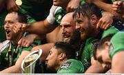 28 May 2016; Connacht players, from left, Eoin McKeon, Bundee Aki, John Muldoon and Aly Muldowney celebrate following the Guinness PRO12 Final match between Leinster and Connacht at BT Murrayfield Stadium in Edinburgh, Scotland. Photo by Stephen McCarthy/Sportsfile