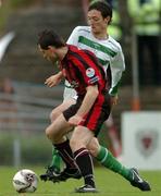 3 June 2005; Dessie Byrne, Bohemians, in action against David Mooney, Shamrock Rovers. eircom League, Premier Division, Shamrock Rovers v Bohemians, Dalymount Park, Dublin. Picture credit; David Maher / SPORTSFILE