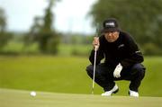 4 June 2005; Seiji Ebihara, Japan, lines up a putt on the 3rd green during the second Round of the AIB Irish Seniors Open. Heritage Golf & Country Club, Killenard, Co. Laois. Picture credit; Matt Browne / SPORTSFILE