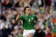 4 June 2005; Ian Harte, Republic of Ireland, celebrates after scoring his sides first goal. FIFA 2006 World Cup Qualifier, Republic of Ireland v Israel, Lansdowne Road, Dublin. Picture credit; David Maher / SPORTSFILE