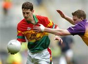 5 June 2005; Mark Carpenter, Carlow, in action against David Murphy, Wexford. Bank of Ireland Leinster Senior Football Championship, Carlow v Wexford, Croke Park, Dublin. Picture credit; David Maher / SPORTSFILE