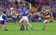 5 June 2005; Michael Webster, Tipperary, scores a goal  despite the efforts of David Fitzgerald, left, and Frank Lohan. Guinness Munster Senior Hurling Championship Semi-Final, Clare v Tipperary, Gaelic Grounds, Limerick. Picture credit; Kieran Clancy / SPORTSFILE