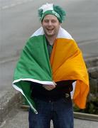 7 June 2005; Republic of Ireland supporter Eoghan Plunkett, from Clontarf, Dublin, in jovial mood in advance of the Faroe Islands v Ireland game. Torshavn, Faroe Islands. Picture credit; Damien Eagers / SPORTSFILE