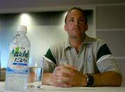 8 June 2005; Ireland captain David Humphreys during a press conference. Ireland rugby squad press conference, Hotel New Osani, Osaka, Japan. Picture credit; Brendan Moran / SPORTSFILE