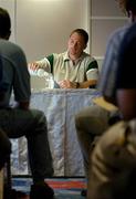 8 June 2005; New Ireland captain David Humphreys during a press conference. Ireland rugby squad press conference, Hotel New Osani, Osaka, Japan. Picture credit; Brendan Moran / SPORTSFILE