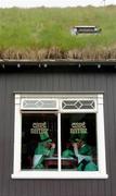 8 June 2005; Republic of Ireland supporters enjoy a drink in a pub, with a grassed roof, in advance of the FIFA 2006 World Cup Qualifier game against the Faroe Islands. Torshavn, Faroe Islands. Picture credit; David Maher / SPORTSFILE