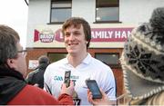 2 February 2014; Paddy Brophy, Kildare, is interviewed after the game. Allianz Football League, Division 1, Round 1, Kildare v Mayo, St Conleth's Park, Newbridge, Co. Kildare. Picture credit: Piaras Ó Mídheach / SPORTSFILE