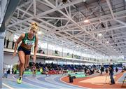 2 February 2014; Kelly Proper, Ferrybank AC, on her way to winning her Women's 200m heat at the Woodie’s DIY AAI Open Indoor Games. Athlone Institute of Technology Arena, Athlone, Co. Westmeath. Picture credit: Pat Murphy / SPORTSFILE