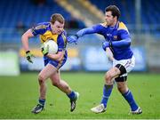 2 February 2014; Donal Keane, Roscommon, in action against Aidan Rowan, Longford. Allianz Football League, Division 3, Round 1, Longford v Roscommon, Glennon Brothers Pearse Park, Longford. Picture credit: Oliver McVeigh / SPORTSFILE