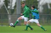 3 February 2014; Republic of Ireland players Aaron O'Driscoll, left, and Aidan Keena in action during squad training. Republic of Ireland U15 Squad Training, AUL Complex, Clonshaugh, Dublin. Picture credit: Brendan Moran / SPORTSFILE