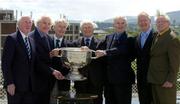 23 May 2005; Surviving members of the 1947 All-Ireland Football Final, from left; Mick Higgins, Cavan, John Wilson, Cavan, Teddy Sullivan, Kerry, Mick Finnucane, Kerry, Simon Deignan, Cavan, Tony Tighe, Cavan and Gus Cremin, Kerry, at the inaugural, Lucozade Sport sponsored, Association of Sports Journalists in Ireland Sporting Legends lunch to honour the surviving members of the 1947 All-Ireland Football Final played between Cavan and Kerry in the Polo Grounds, New York. Jury's Hotel, Ballsbridge, Dublin. Picture credit; Ray McManus / SPORTSFILE