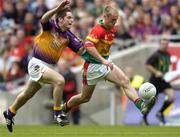 5 June 2005; Brian Carberry, Carlow, in action against Paraic Curtis, Wexford. Bank of Ireland Leinster Senior Football Championship, Carlow v Wexford, Croke Park, Dublin. Picture credit; David Maher / SPORTSFILE