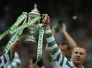 28 May 2005; Neil Lennon, Glasgow Celtic, celebrates with the cup. Scottish Cup Final, Glasgow Celtic v Dundee United, Hampden Park, Glasgow, Scotland. Picture credit; David Maher / SPORTSFILE