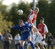 10 June 2005; Barry Penderville, St. Patrick's Athletic, in action against Keith Waters, Waterford United. FAI Carlsberg Cup 2nd Round. Waterford United v St. Patrick's Athletic, Waterford RSC, Waterford. Picture credit; Matt Browne / SPORTSFILE