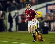 11 June 2005; Gordon D'Arcy, British and Irish Lions, returns to the field after a blood injury. British and Irish Lions Tour to New Zealand 2005, New Zealand Maori v British and Irish Lions, Waikato Stadium, Hamilton, New Zealand. Picture credit; Richard Lane / SPORTSFILE