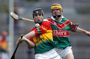 12 June 2005; Brendan Lawler, in action against Derek McConn, Mayo. Christy Ring Cup, Group 2B, Round 2, Mayo v Carlow, Pearse Stadium, Galway. Picture credit; Ray McManus / SPORTSFILE