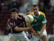 12 June 2005; Christopher Carroll, Leitrim, in action against Michael Meehan, Galway. Bank of Ireland Connacht Senior Football Championship Semi-Final, Galway v Leitrim, Pearse Stadium, Galway. Picture credit; Ray McManus / SPORTSFILE