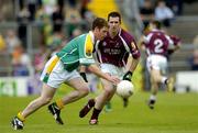 12 June 2005; Barry Prior, Leitrim, in action against Damien Burke, Galway. Bank of Ireland Connacht Senior Football Championship Semi-Final, Galway v Leitrim, Pearse Stadium, Galway. Picture credit; Ray McManus / SPORTSFILE