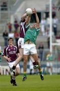 12 June 2005; Barry Cullinane, Galway, in action against Christopher Carroll, Leitrim. Bank of Ireland Connacht Senior Football Championship Semi-Final, Galway v Leitrim, Pearse Stadium, Galway. Picture credit; Ray McManus / SPORTSFILE