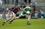 12 June 2005; Michael Foley, Leitrim, in action against Alan Burke, Galway. Bank of Ireland Connacht Senior Football Championship Semi-Final, Galway v Leitrim, Pearse Stadium, Galway. Picture credit; Ray McManus / SPORTSFILE