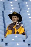 12 June 2005; A young Kilkenny fan watches the game. Guinness Leinster Senior Hurling Championship Semi-Final, Kilkenny v Offaly, Croke Park, Dublin. Picture credit; Pat Murphy / SPORTSFILE