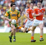 12 June 2005; Michael Hegarty, Donegal, in action against John McEntee, Armagh. Bank of Ireland Ulster Senior Football Championship Semi-Final, Donegal v Armagh, St. Tighernach's Park, Clones, Co. Monaghan. Picture credit; Damien Eagers / SPORTSFILE