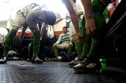12 June 2005; A general view of the Shamrock Rovers dressing room before the start of the game. FAI Carlsberg Cup 2nd Round, Shamrock Rovers v Fanad United, Dalymount Park, Dublin. Picture credit; David Maher / SPORTSFILE