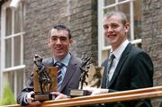 13 June 2005; Kildare Footballer John Doyle, left, and Waterford hurler Eoin Kelly who were presented with the Vodafone Player of the Month awards for the month of May. Westbury Hotel, Dublin Picture credit; David Maher / SPORTSFILE