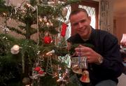 19 December 1997; Keith Galvin next to his Christmas tree during a feature at his home in Malahide, Dublin. Photo by David Maher/Sportsfile