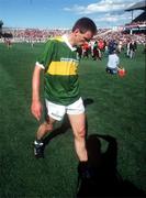 11 August 1991; A dejected Tom Spillane of Kerry following his side's defeat in the All-Ireland Senior Football Championship Semi-Final match between Down and Kerry at Croke Park in Dublin. Photo by Ray McManus/Sportsfile