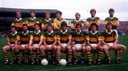 23 September 1984; The Kerry team portrait, back row, from left, Jack O'Shea, Tom Spillane, Ger Lynch, Charlie Nelligan, Ogie Moran, Pat Spillane and Sean Walsh. Front Row, from left, John Egan, Eoin Liston, Tommy Doyle, Paidi O'Shea, Ambrose O'Donavon, Mick Spillane, Ger Power and John Kennedy prior to the All-Ireland Senior Football Championship Final match between Kerry and Dublin at Croke Park in Dublin. Photo by Ray McManus/Sportsfile
