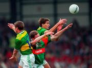 28 September 1997; James Nallen of Mayo in action against Maurice Fitzgerald, right, and Dara O'Cinneide of Kerry during the GAA Football All-Ireland Senior Championship Final match between Kerry and Mayo at Croke Park in Dublin. Photo by Brendan Moran/Sportsfile