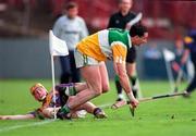 22 June 1997; Kevin Kinahan of Offaly during the GAA Leinster Senior Hurling Championship Semi-Final match between Wexford and Offaly at Croke Park in Dublin. Photo by Ray McManus/Sportsfile